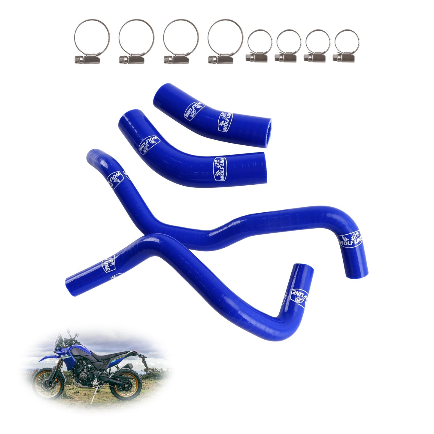Kit tubo flessibile di raffreddamento radiatore in silicone Yamaha Tenere 700 2019-2024