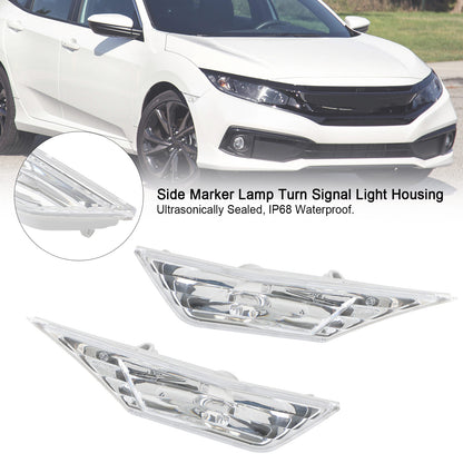 Side Marker Lamp Turn Signal Light Housing per Honda Civic 2016-2021 Clear