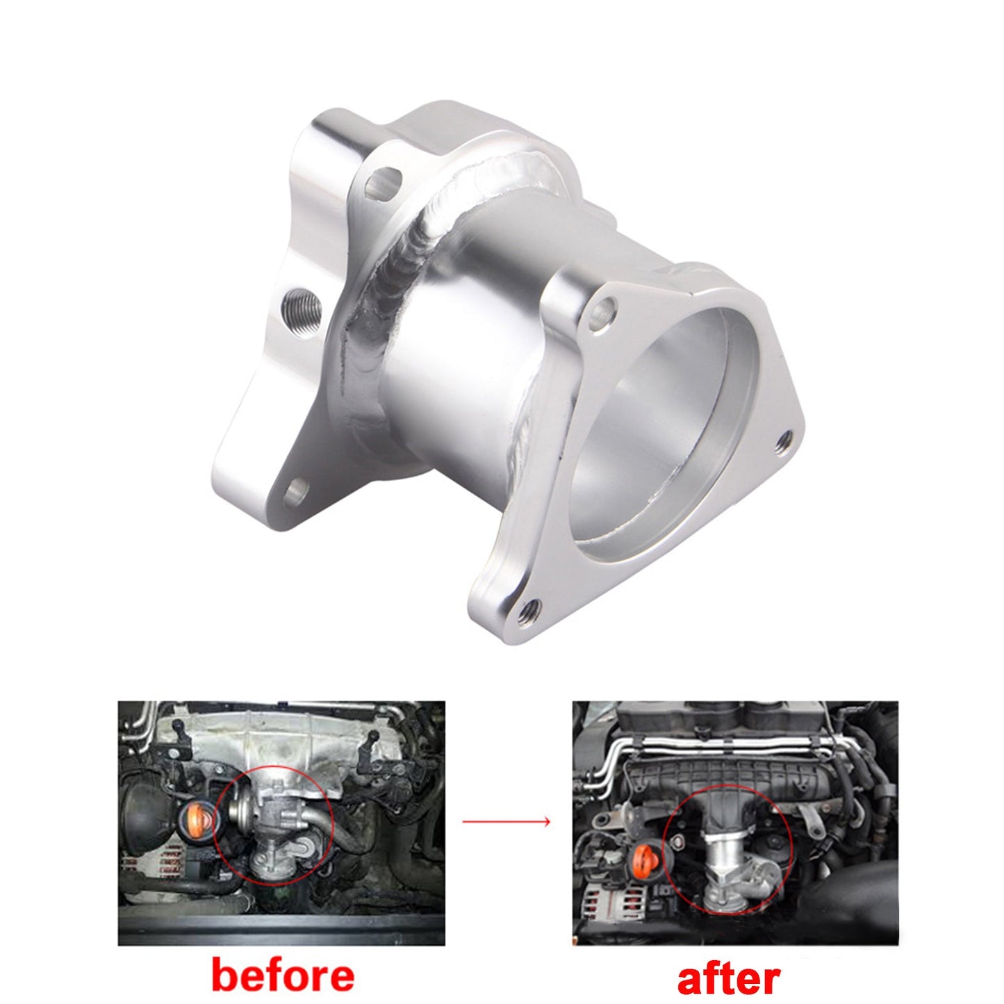 Audi A3 - Cabriolet - CBAA 136, CBAB / CBEA 140 Motori 2.0 16v Common Rail (CR) Kit tubo valvola di eliminazione EGR