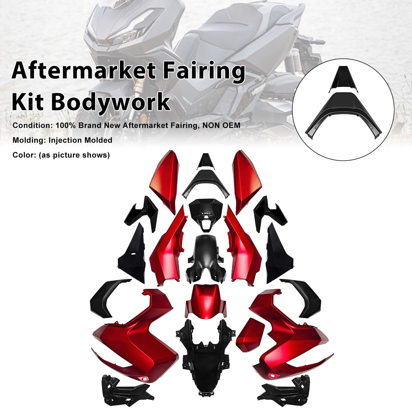 Kit carenatura in plastica ABS a iniezione per Honda ADV350 2022-2026