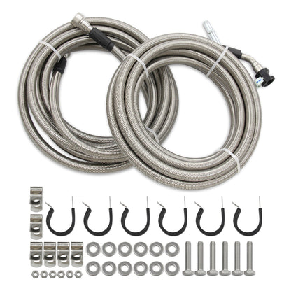 Kit tubo carburante intrecciato in acciaio inossidabile FLEX, 2.2L/2.4L l4, Chevy HHR 2006-2010, fissaggio rapido QFF0015SS