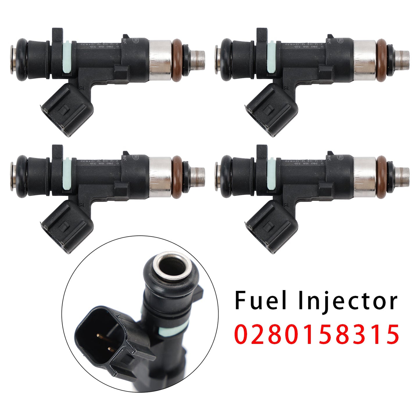 4 pezzi iniettori carburante per Volvo C30 S60 V50 V60 XC60 L5 2.5L 05-16 0280158315