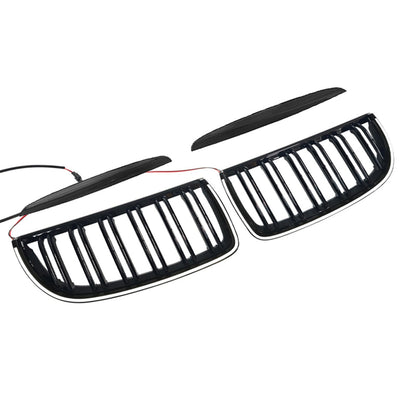 Griglia anteriore a doppio rene nera per BMW E90 berlina e station wagon 320i (2004-2007)