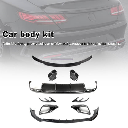 Kit carrozzeria paraurti in fibra di carbonio per Mercedes Benz W217 S63 S65 AMG Coupé 2019-2021