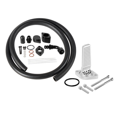 Kit di reindirizzamento CCV + deflettore CCV con contenitore di raccolta interno per Ford 6.7L Powerstroke 201l-2024