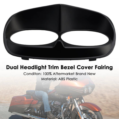 Copertura della cornice del faro anteriore doppio per Road Glide 1998-2013