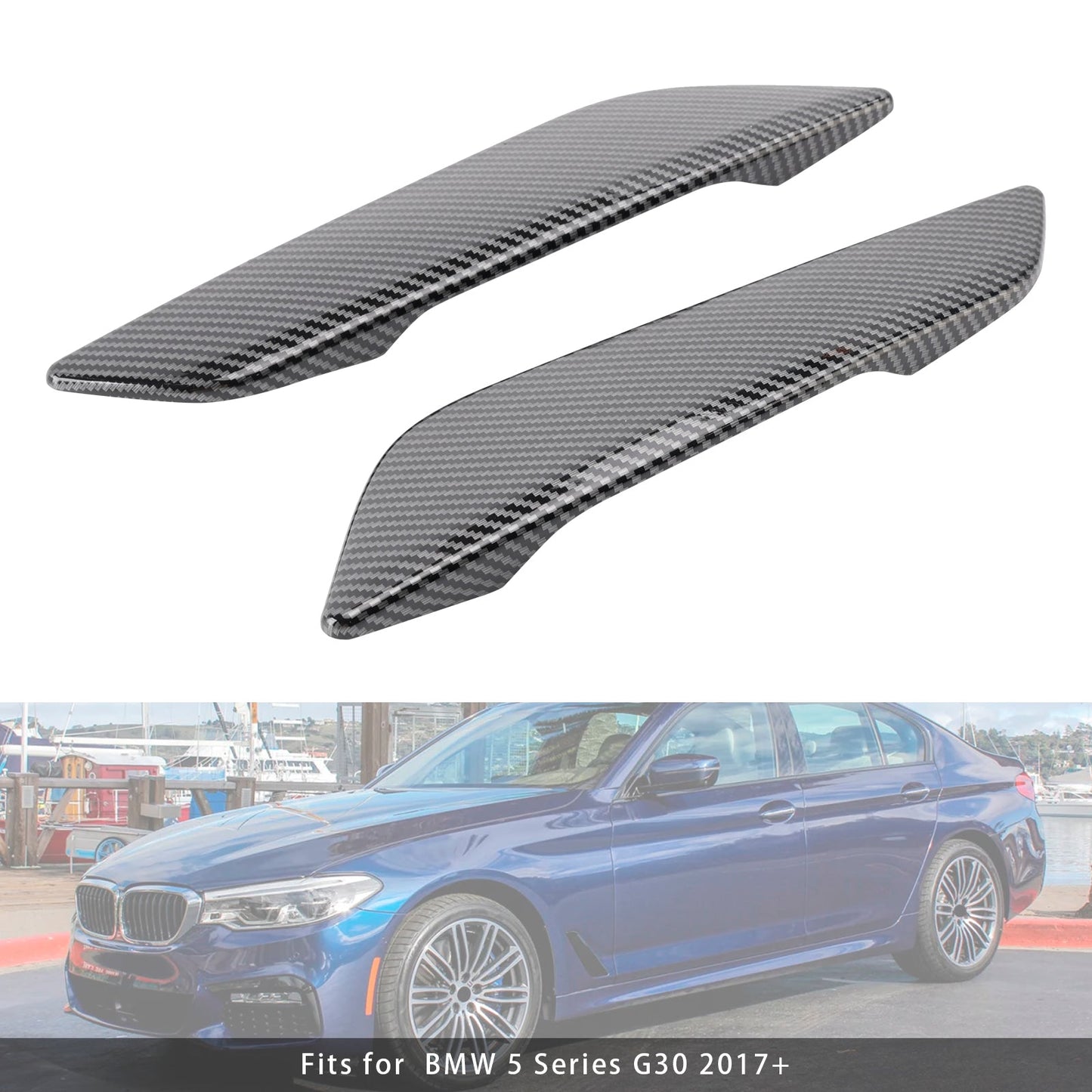 Profili per prese d'aria laterali in fibra di carbonio per BMW Serie 5 G30 G31 2017+