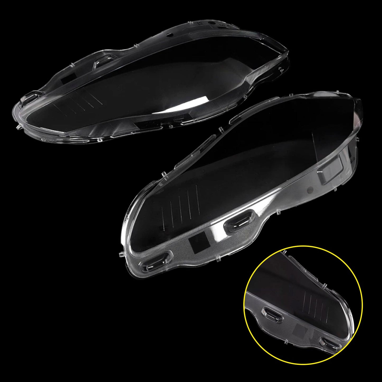 Copri lente faro anteriore Jaguar XJ XJL 2010-2019, trasparente