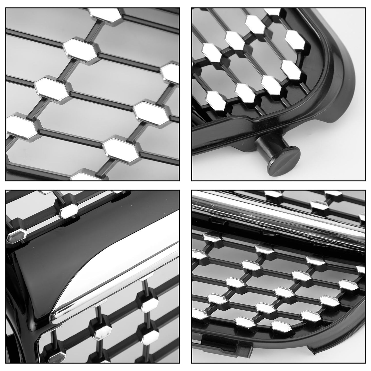 Per Classe C Benz W204 C300 C350 2008-2014 Griglia per paraurti anteriore Diamond