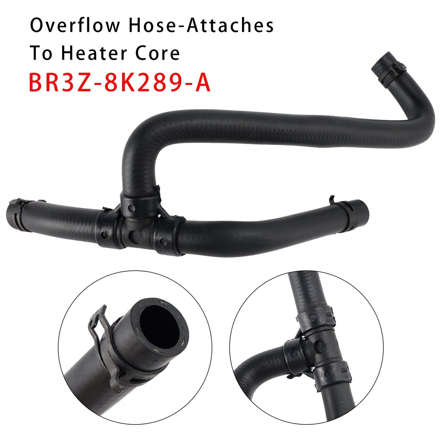 Tubo di troppo pieno per radiatore riscaldamento BR3Z-8K289-A per Ford Mustang 2011-2014