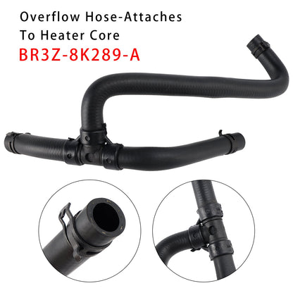 Tubo di troppo pieno per radiatore riscaldamento BR3Z-8K289-A per Ford Mustang 2011-2014