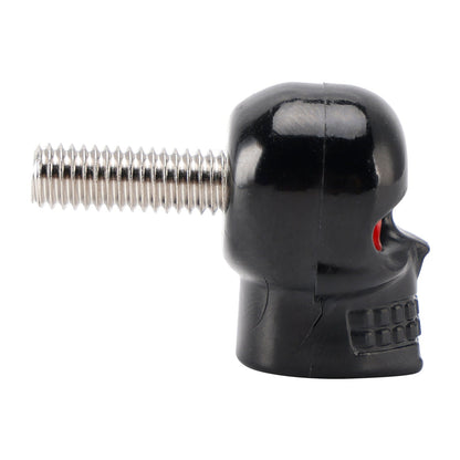 Bulloni per telaio targa con testa a teschio in plastica M6, ferramenta nera X2