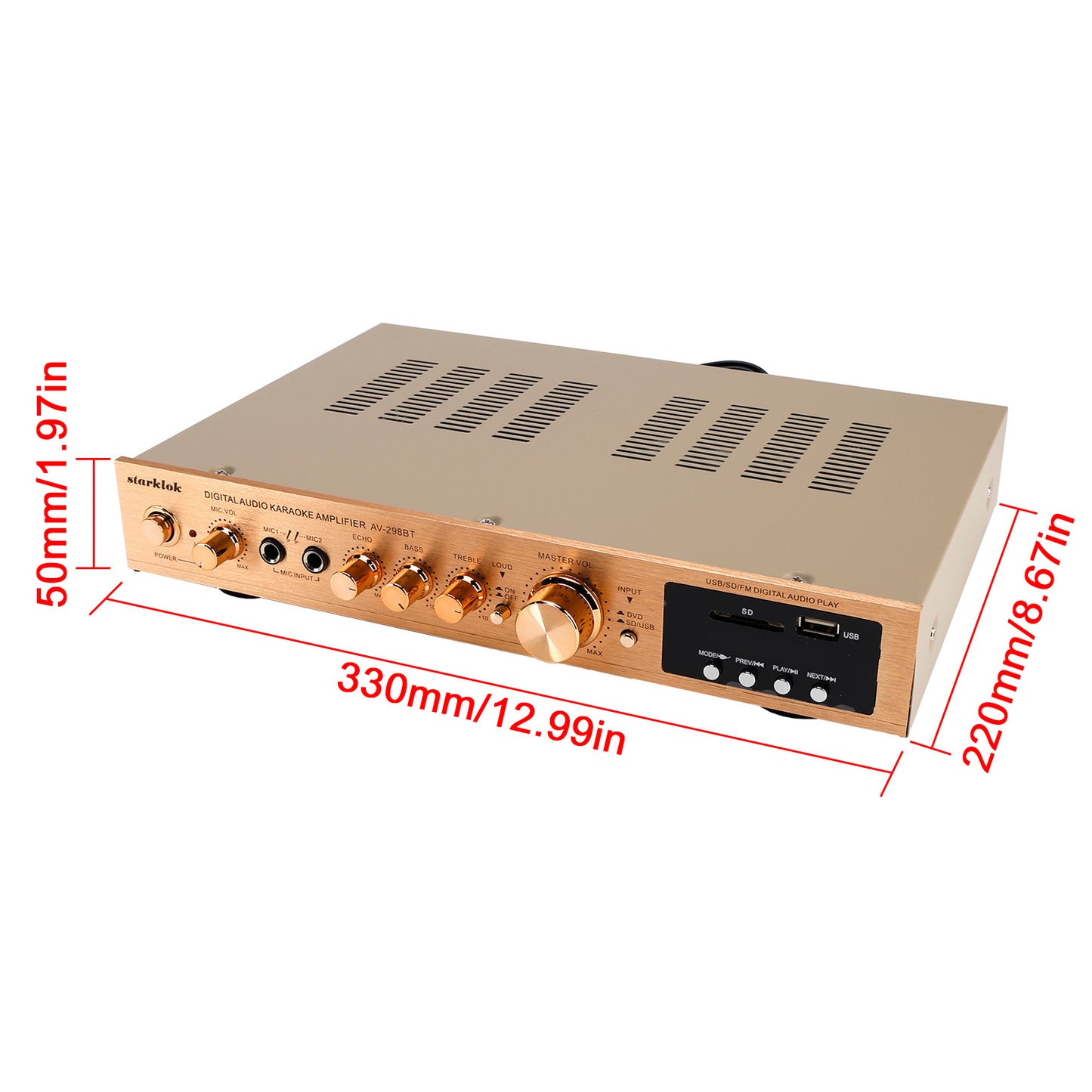 Amplificatori 2000W 5CH Amplificador HiFi Stereo AV Surround Amplificatore SD FM