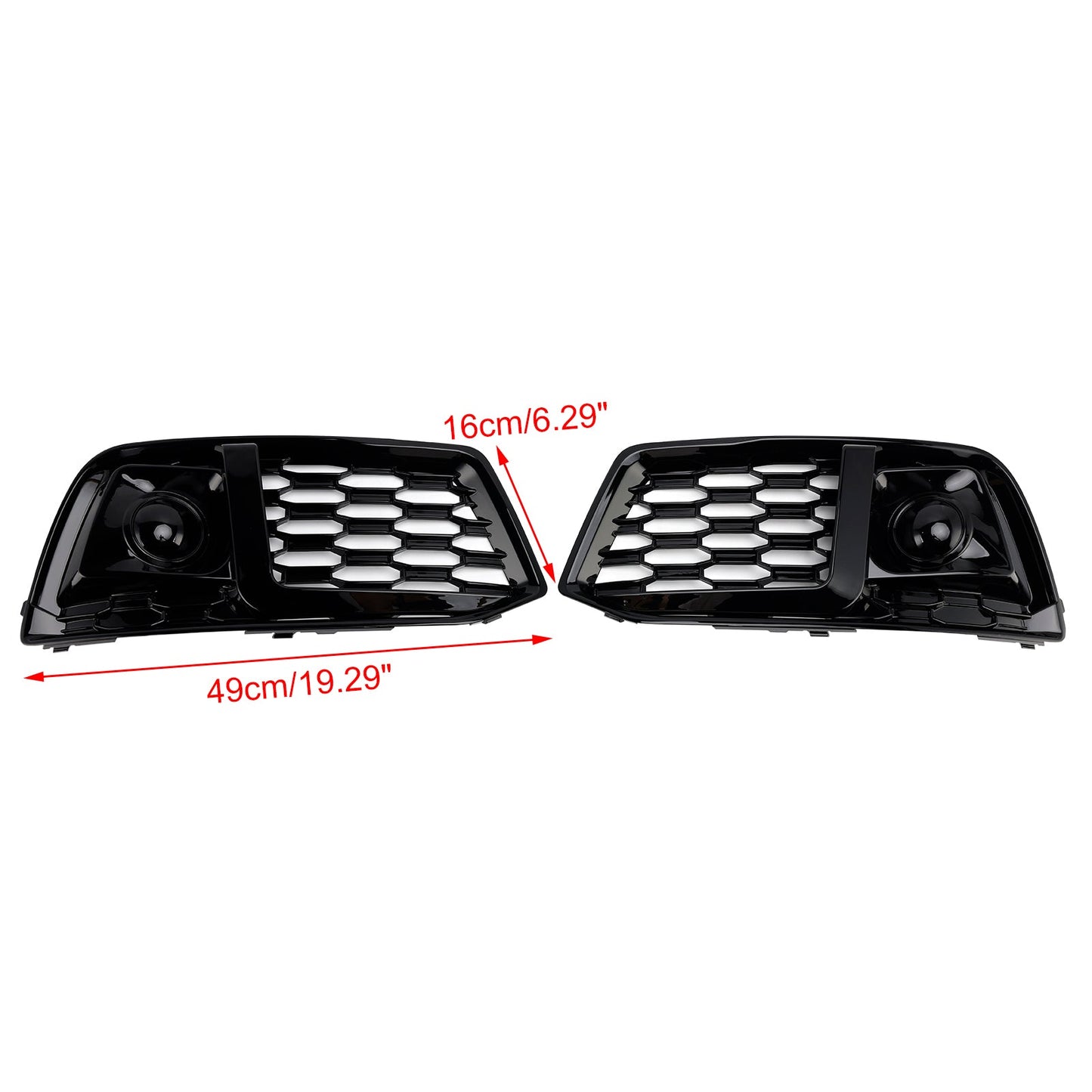 2018-2022 Adatto ad Audi Q5 2PCS Copertura paraurti anteriore Griglia Griglia Inserto cornice con ACC