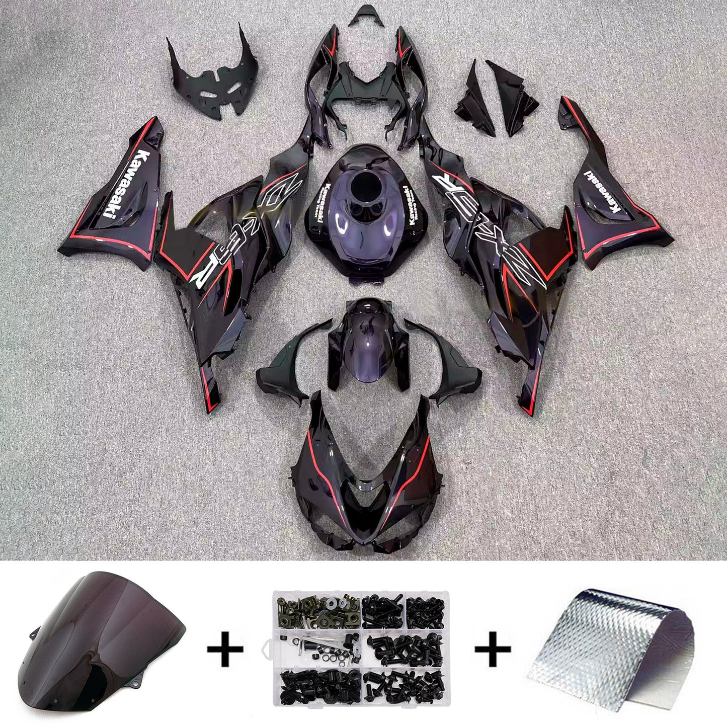 Kit carenatura iniezione in plastica ABS adatto per Kawasaki ZX-6R 2024-2026