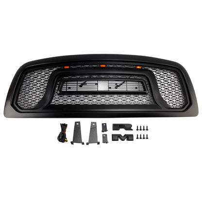 Griglia paraurti anteriore nera con luce a LED per Dodge Ram 1500 2009-2012