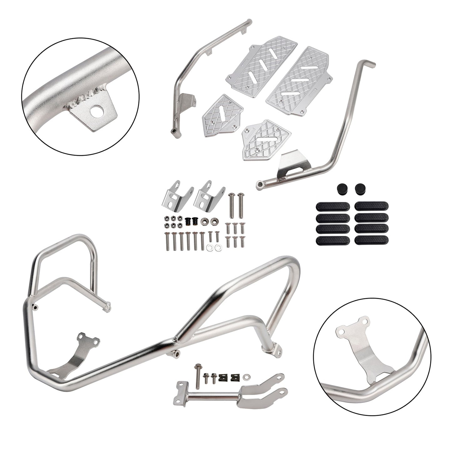 Kit di protezione motore superiore e inferiore Honda Adv350 2022-2025, barra di protezione argento