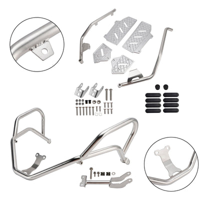 Kit di protezione motore superiore e inferiore Honda Adv350 2022-2025, barra di protezione argento