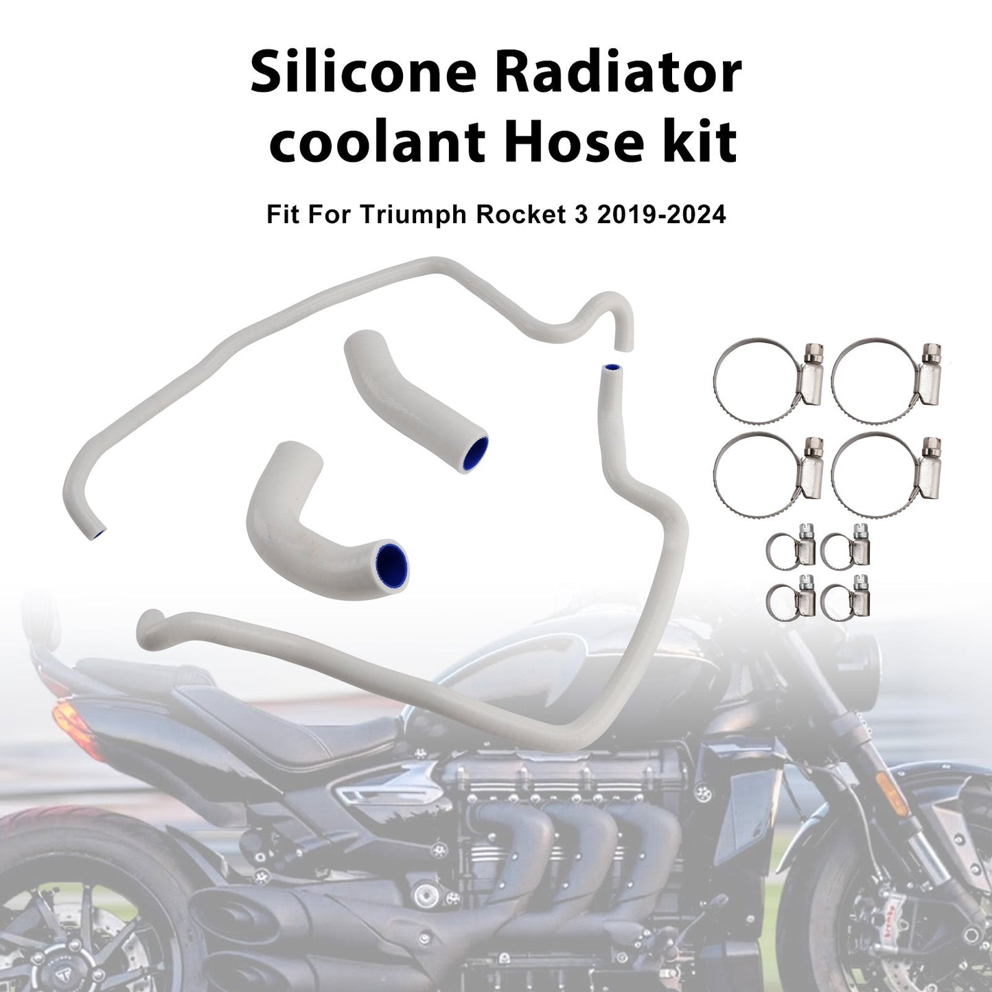 Kit di tubi flessibili in silicone per il liquido di raffreddamento del radiatore della Rocket 3 (2019-2024)