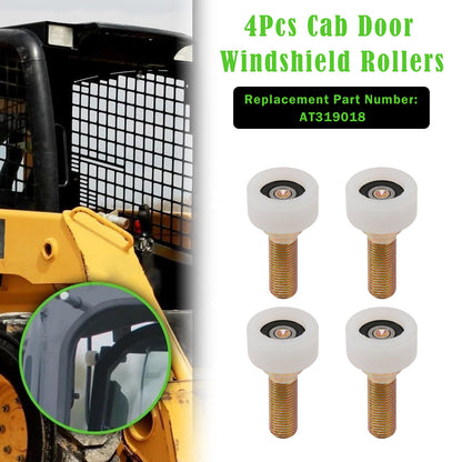 4 rulli per sportello cabina AT319018 compatibili con John Deere Skid Steer 240 250 260 270