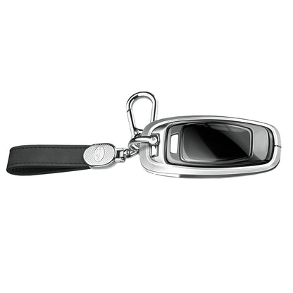 Custodia per chiave auto in TPU argentato in lega di alluminio con fibbia per Audi a6l a4l a3