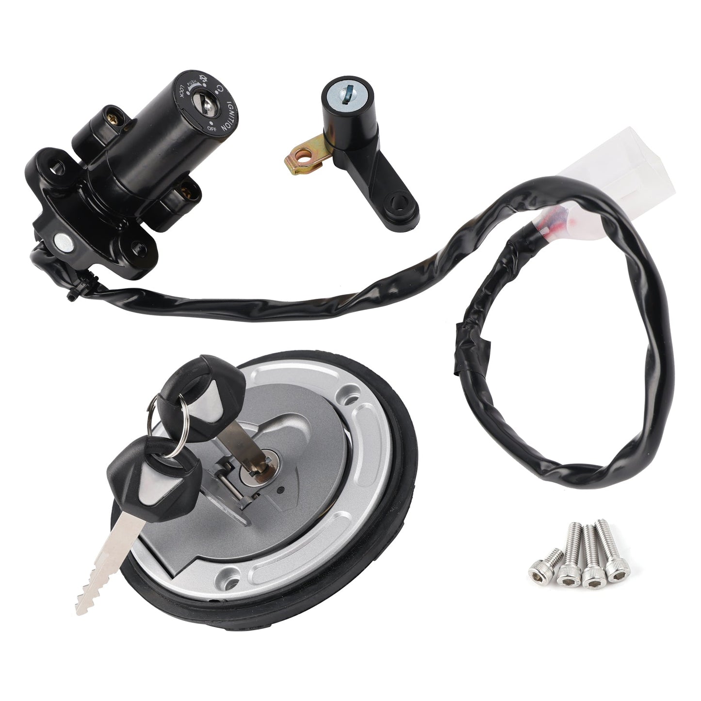 Set tappo serbatoio carburante con serratura sella cilindro accensione per Yamaha MT03 MT-03 MT-25 2020-2024