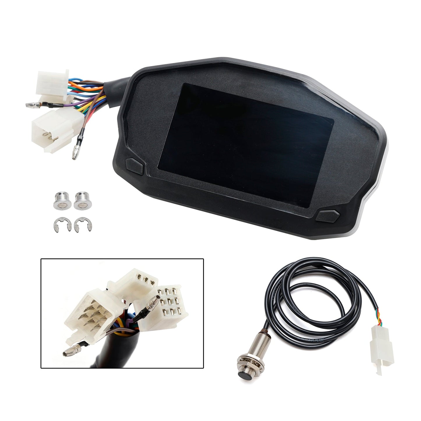 Tachimetro digitale con display LCD retroilluminato RPM universale per moto