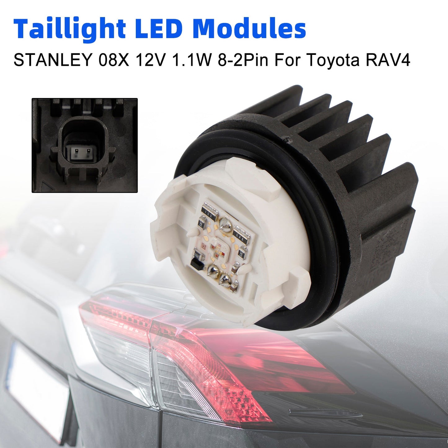 Moduli LED per fanali posteriori STANLEY 08X 12V 1,1W 8-2 pin per Toyota RAV4