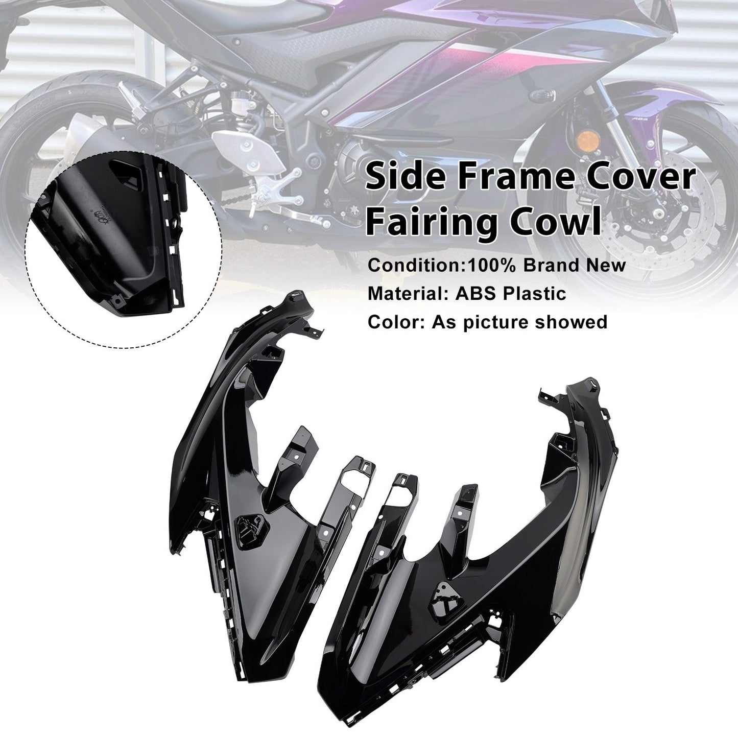 Carenatura del coperchio del telaio laterale centrale Yamaha YZF-R3 R25 2025-2026