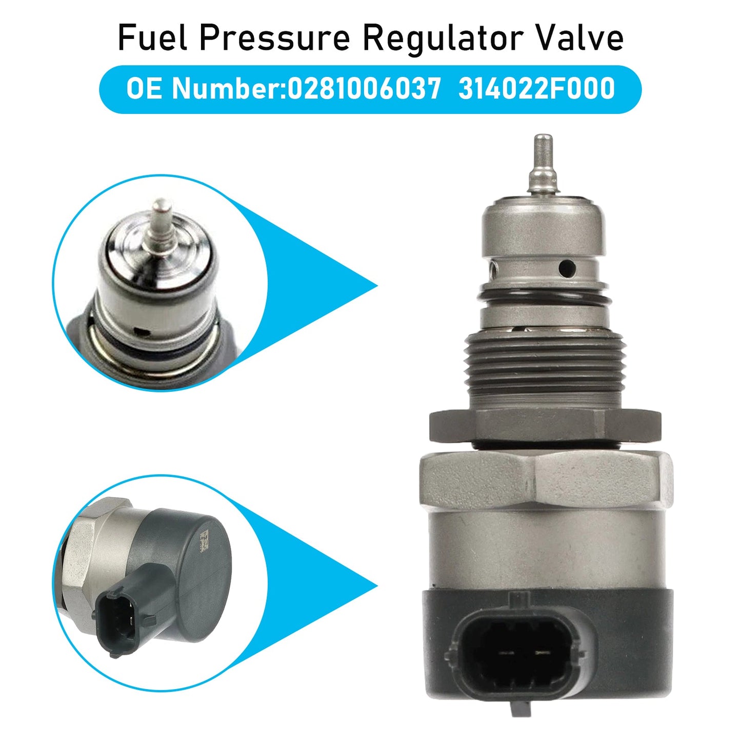 Valvola regolatrice della pressione del carburante 0281006037 per Hyundai Santa Fe Kia Sorento