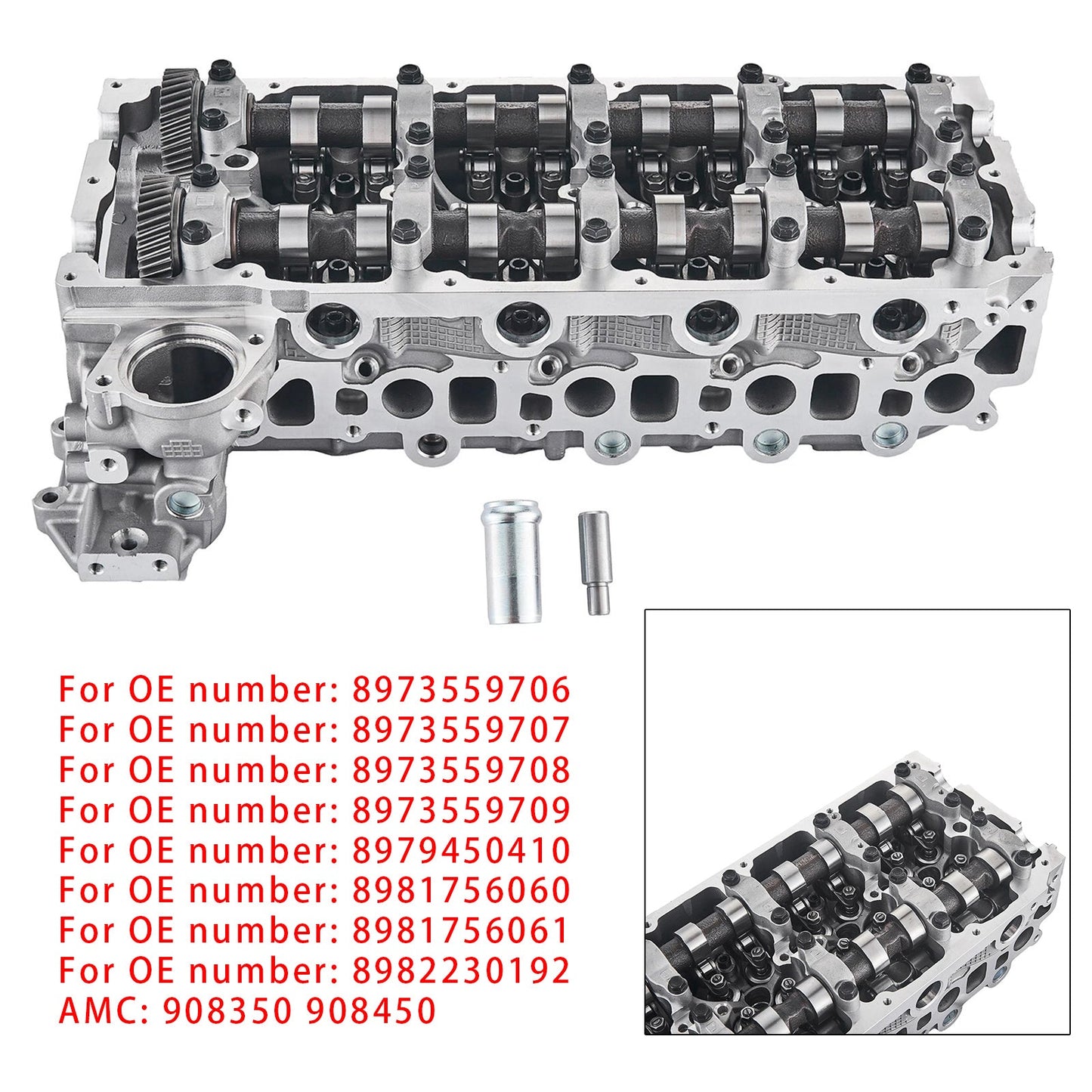 06.2012-up ISUZU D-MAX II (TFR, TFS) 3.0 CRDi (TFR85J) Testata cilindro completamente assemblata 4JJ1-TC 4JK1-TC