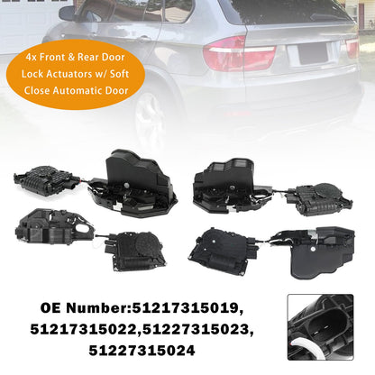 4 attuatori per serratura porte anteriori e posteriori per BMW X5 E70 07-12 X6 E71 08-14 con chiusura ammortizzata
