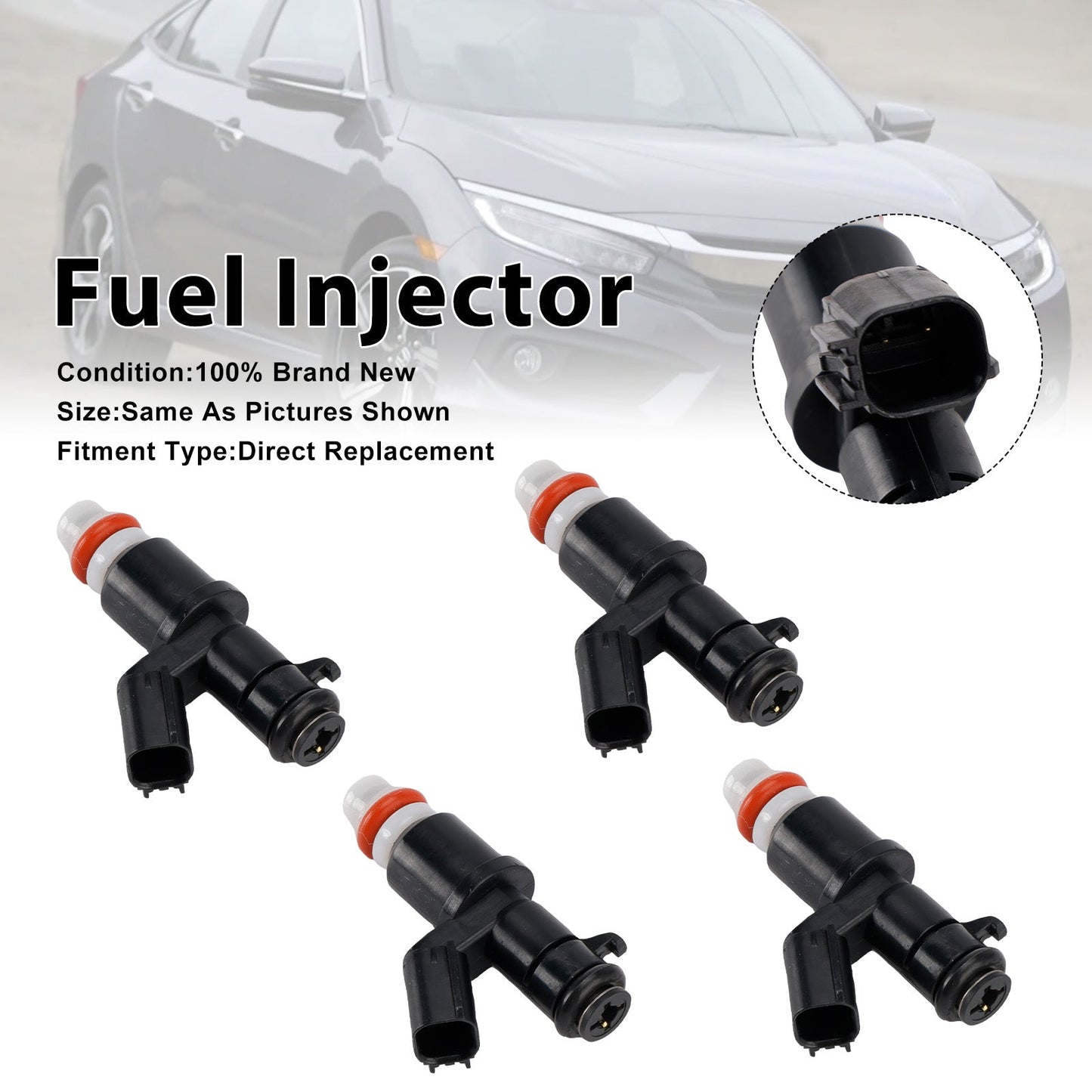 4 iniettori di carburante per HONDA CIVIC 2016-2021 16450-5BA-A01 164505BAA01