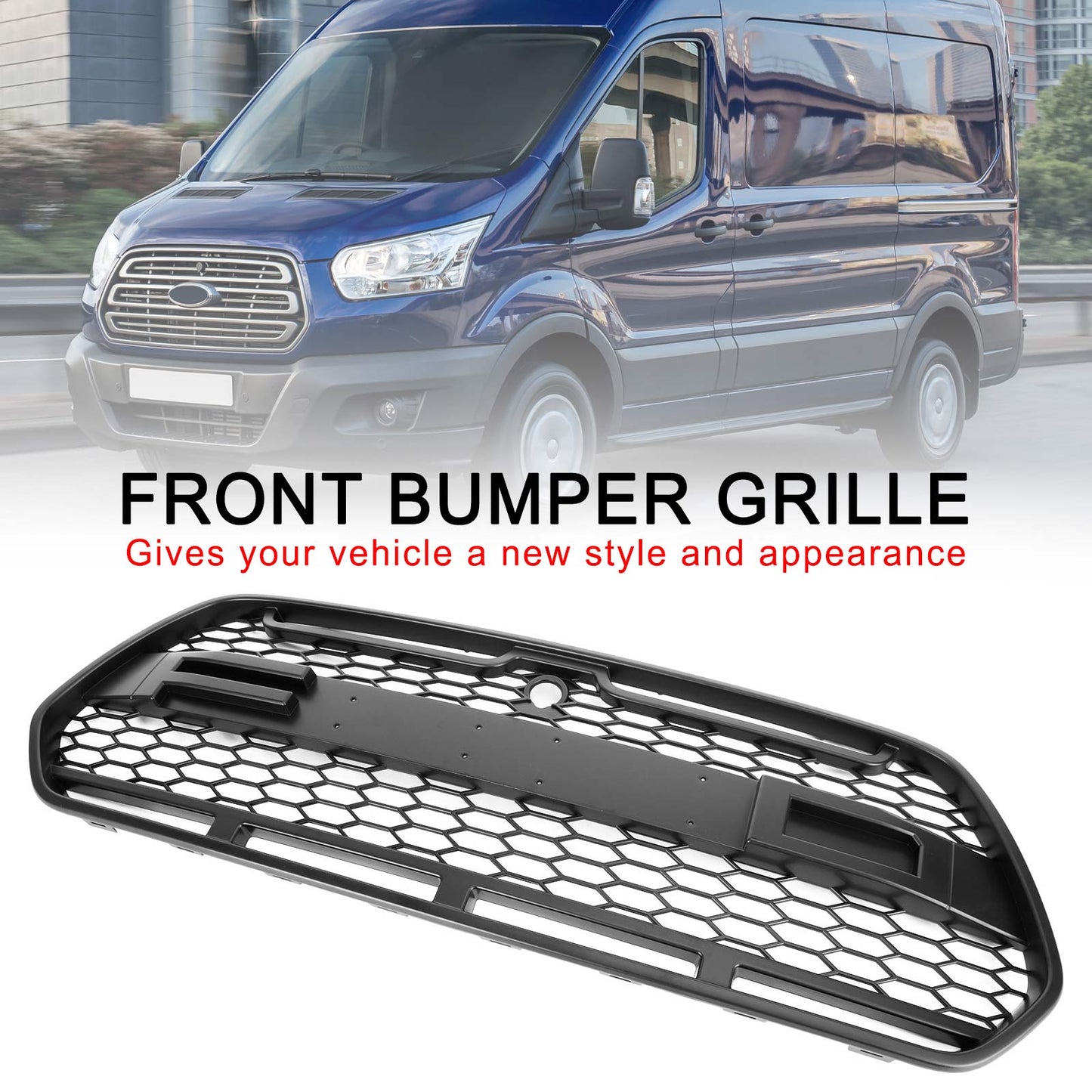 Griglia paraurti anteriore nero opaco adatta per Ford Transit MK8 2015-2018 Raptor