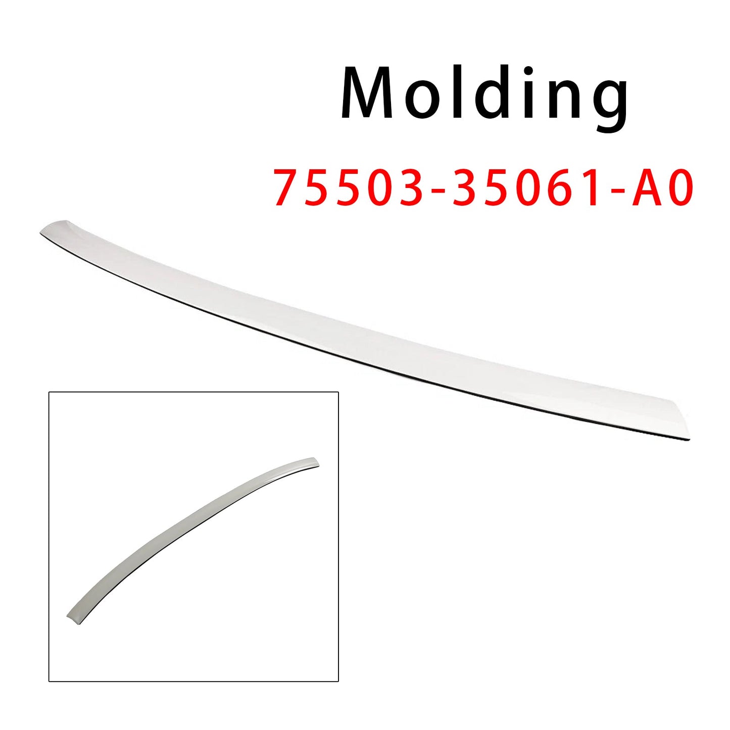 Modanatura superiore per parabrezza anteriore bianco Toyota FJ Cruiser 2007-2014