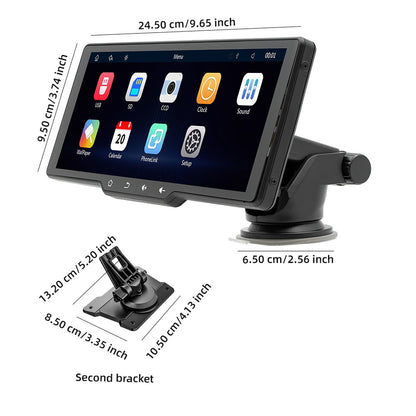 Schermo da 10,26" portatile wireless Carplay Bluetooth MP5 Player + 4 LED Camera