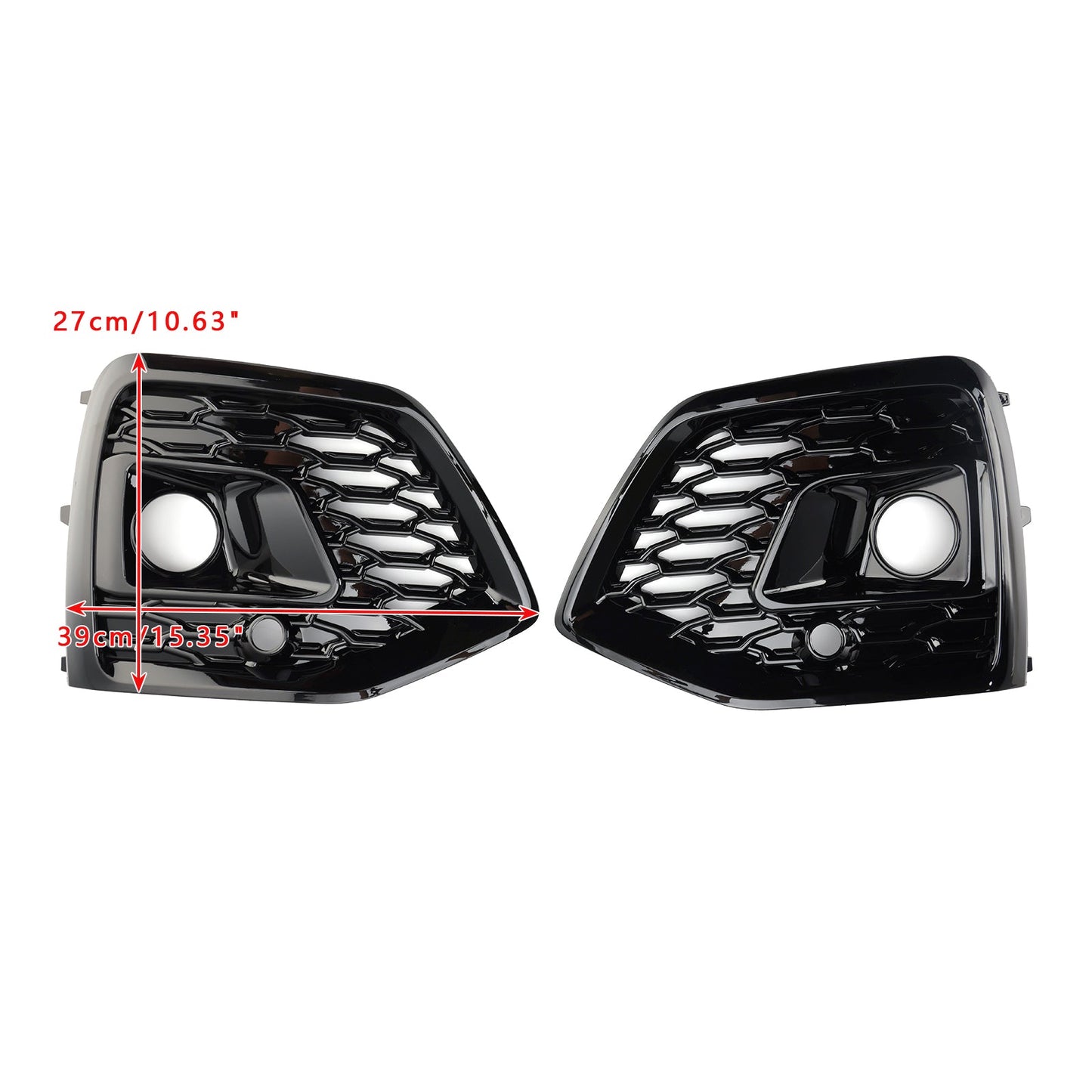 Griglia fendinebbia anteriore Audi Q5 SQ5 S-Line RSQ5 Style 2021-2025, nera