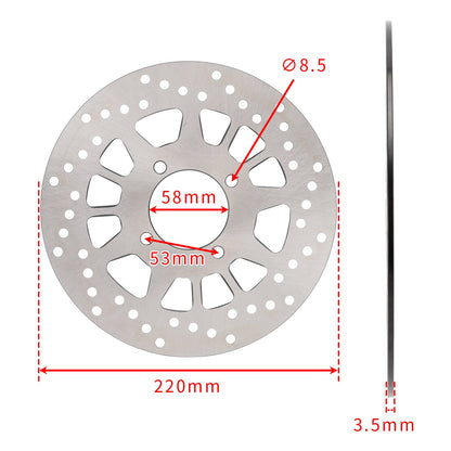 NUOVO disco freno posteriore da 220 mm per Yamaha Crypton T105 T110 Sexy 110