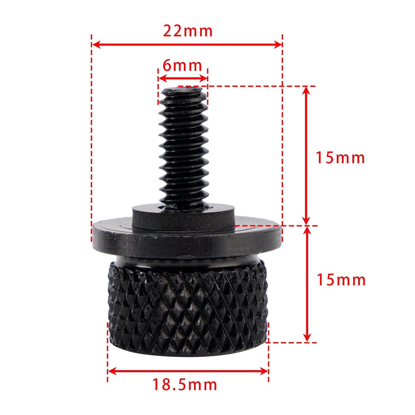 Bullone per sedile parafango nero da 1/4""-20 con sgancio rapido per Touring Softail Dyna