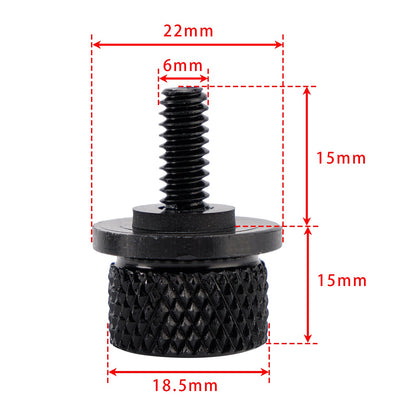 Bullone per sedile parafango nero da 1/4""-20 con sgancio rapido per Touring Softail Dyna