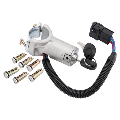 Blocchetto di accensione + 6 cilindri di chiusura + chiave 2996075 Per Iveco Daily 06-12