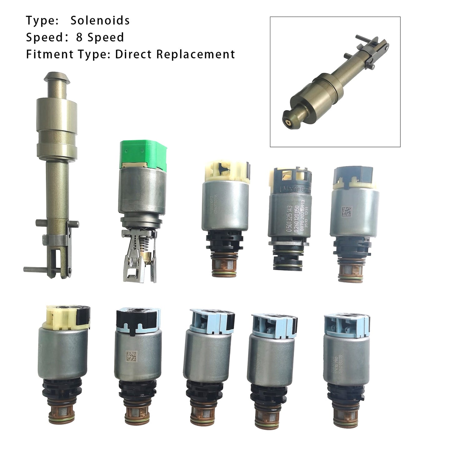Kit solenoide cambio automatico a 8 velocità, 10 pezzi, 8HP75 8HP50 per BMW, Dodge, Jeep, Alfa Romeo