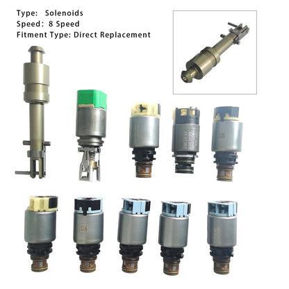 Kit solenoide cambio automatico a 8 velocità, 10 pezzi, 8HP75 8HP50 per BMW, Dodge, Jeep, Alfa Romeo