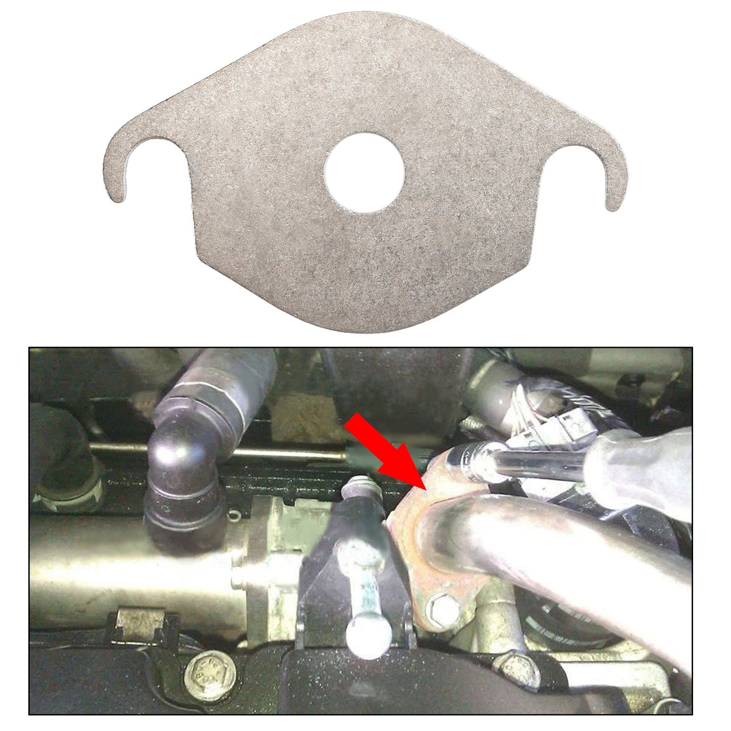 Piastra di chiusura per valvola EGR per Volvo 2.0LD C30 C70 V40 V50 V70 S80 DW10