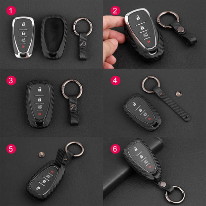 Custodia in similpelle e silicone per chiave auto con fibbia per Chevrolet