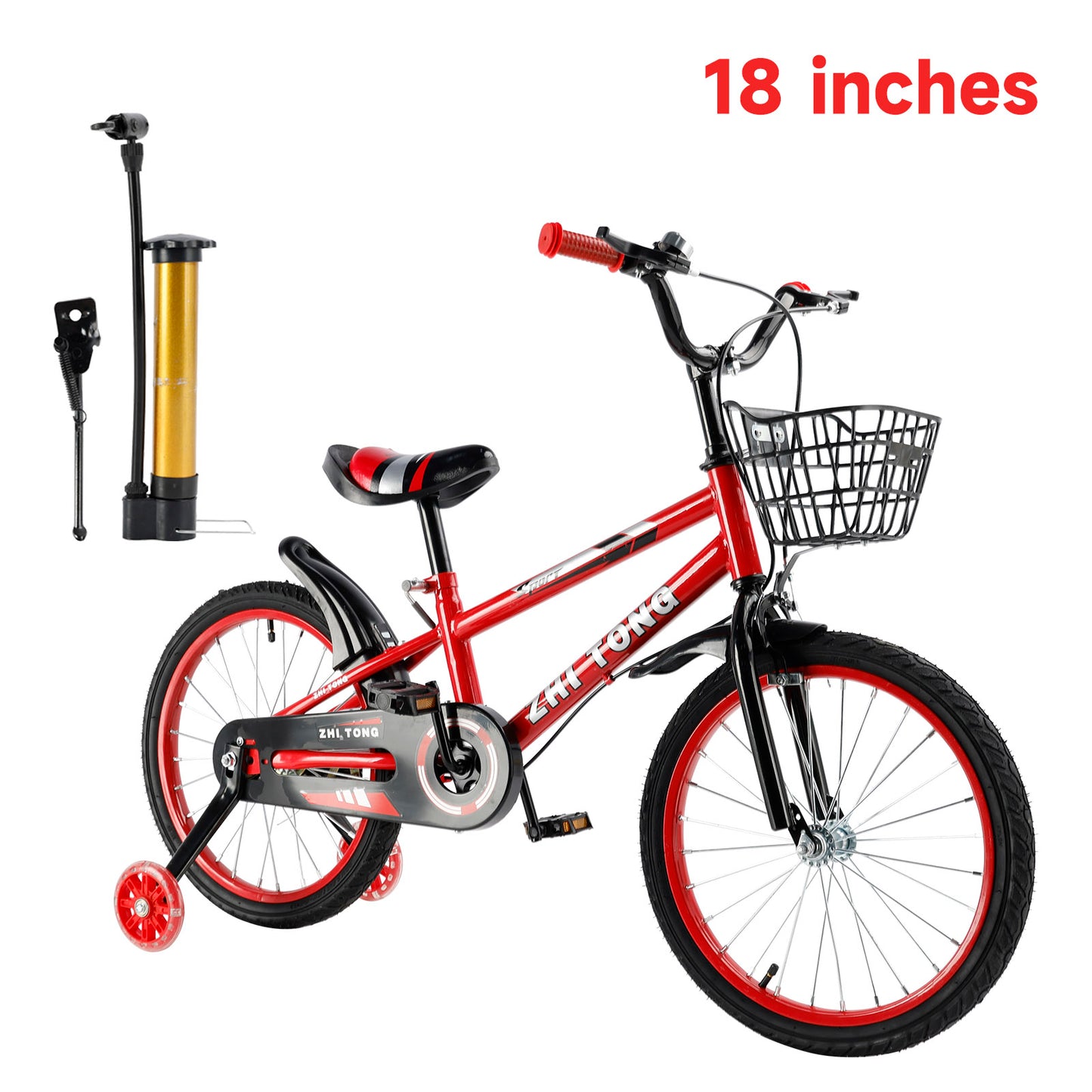 Bicicletta per bambini da 18 pollici Bicicletta per bambini e bambine con ruote ausiliarie