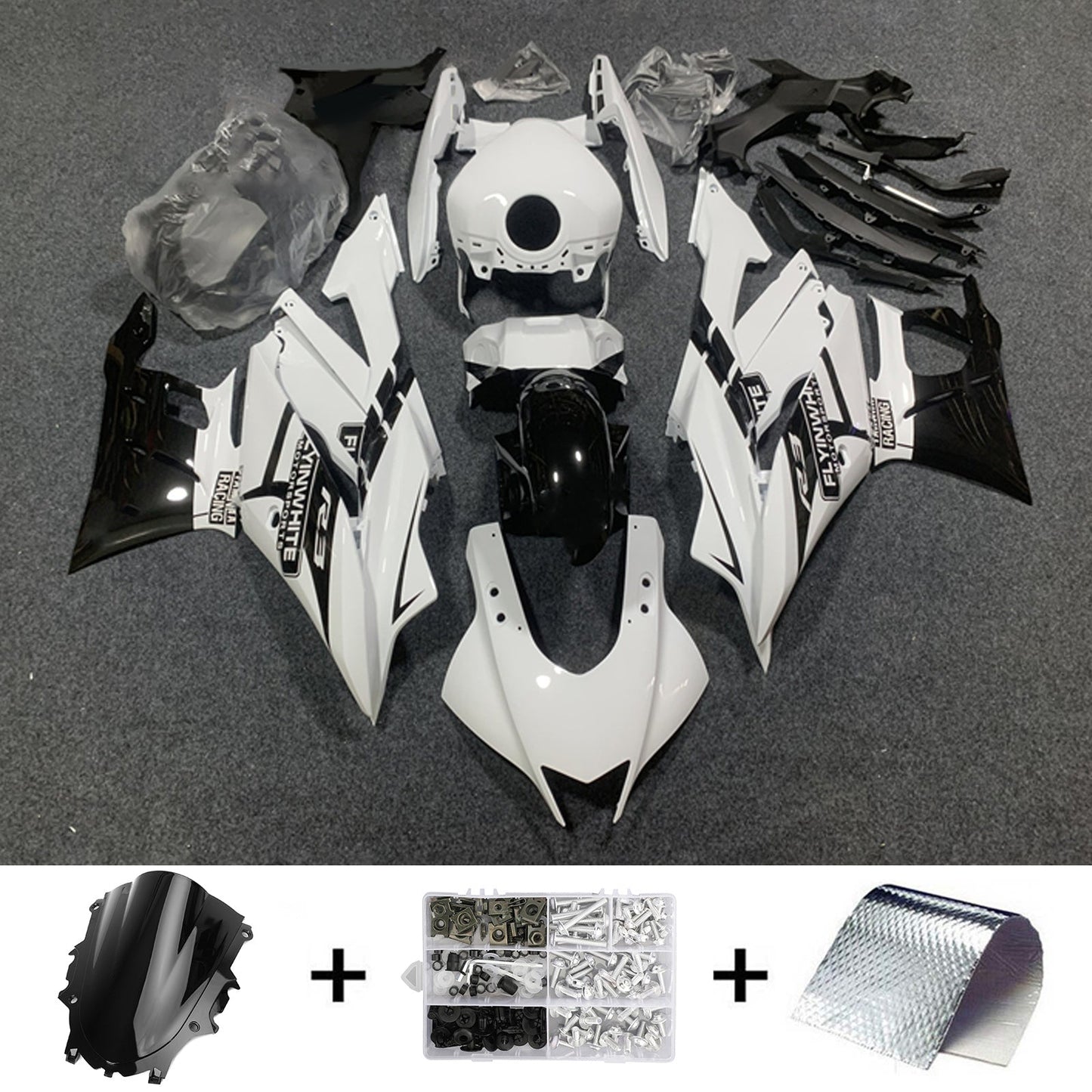 Kit carena iniezione Yamaha YZF-R3 R25 2019-2021 Carrozzeria in plastica ABS