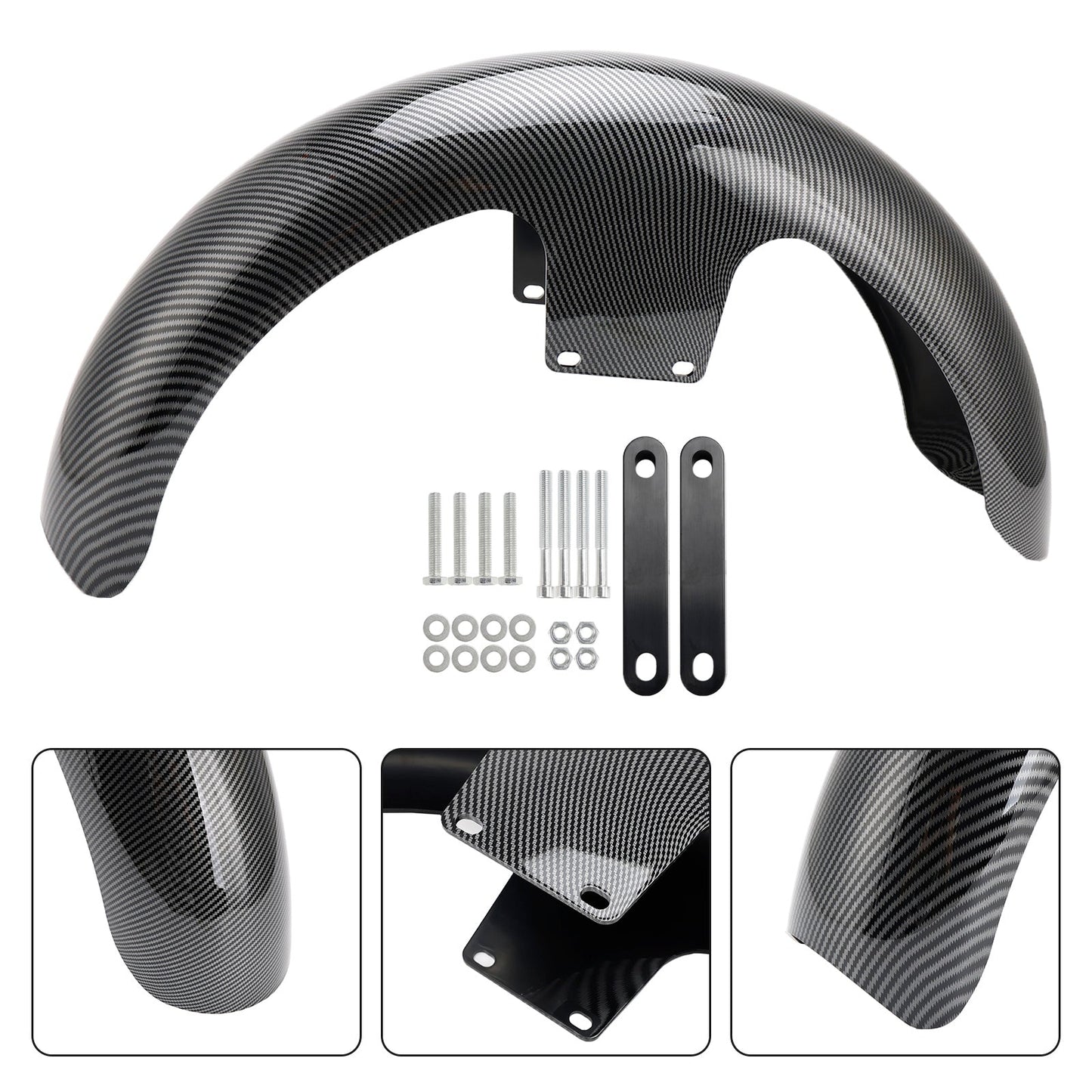 Parafango anteriore avvolgente da 19"" in ABS per Touring Electra Street Road Glide Baggers FLHT FLHR