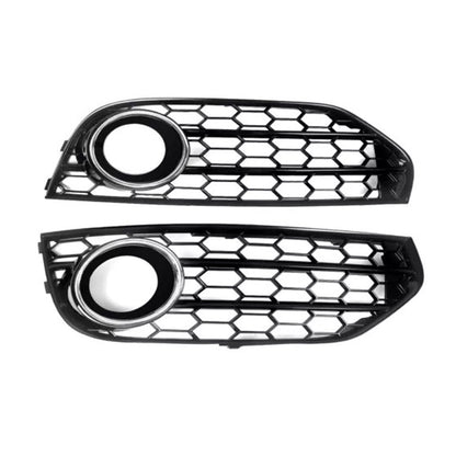 Griglia fendinebbia a nido d'ape per paraurti anteriore Audi A4 Allroad B8 2010-2015 cromata