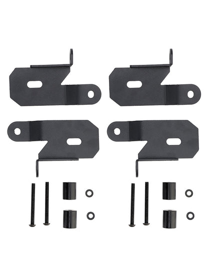 Confezione da 2 staffe di montaggio luci nere per montante A 7318 per Jeep Wrangler JL 2018-2019